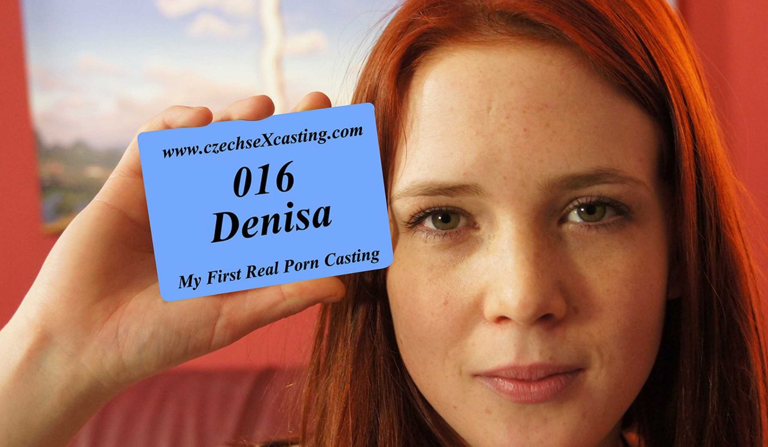 Denisa - Redhead Denisa first real porn casting | Czech HitchHikers